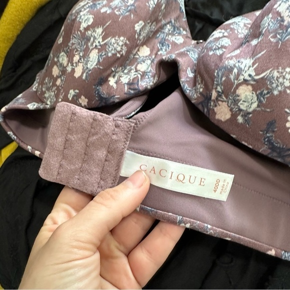 Cacique lightly lined balconette bra purple & blue women’s plus size 40DD - Picture 2 of 3